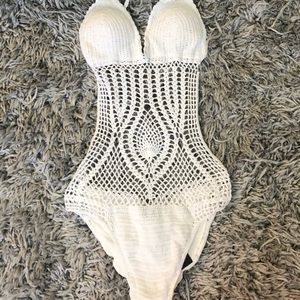 NWT Hera Collection crochet one piece swimsuit